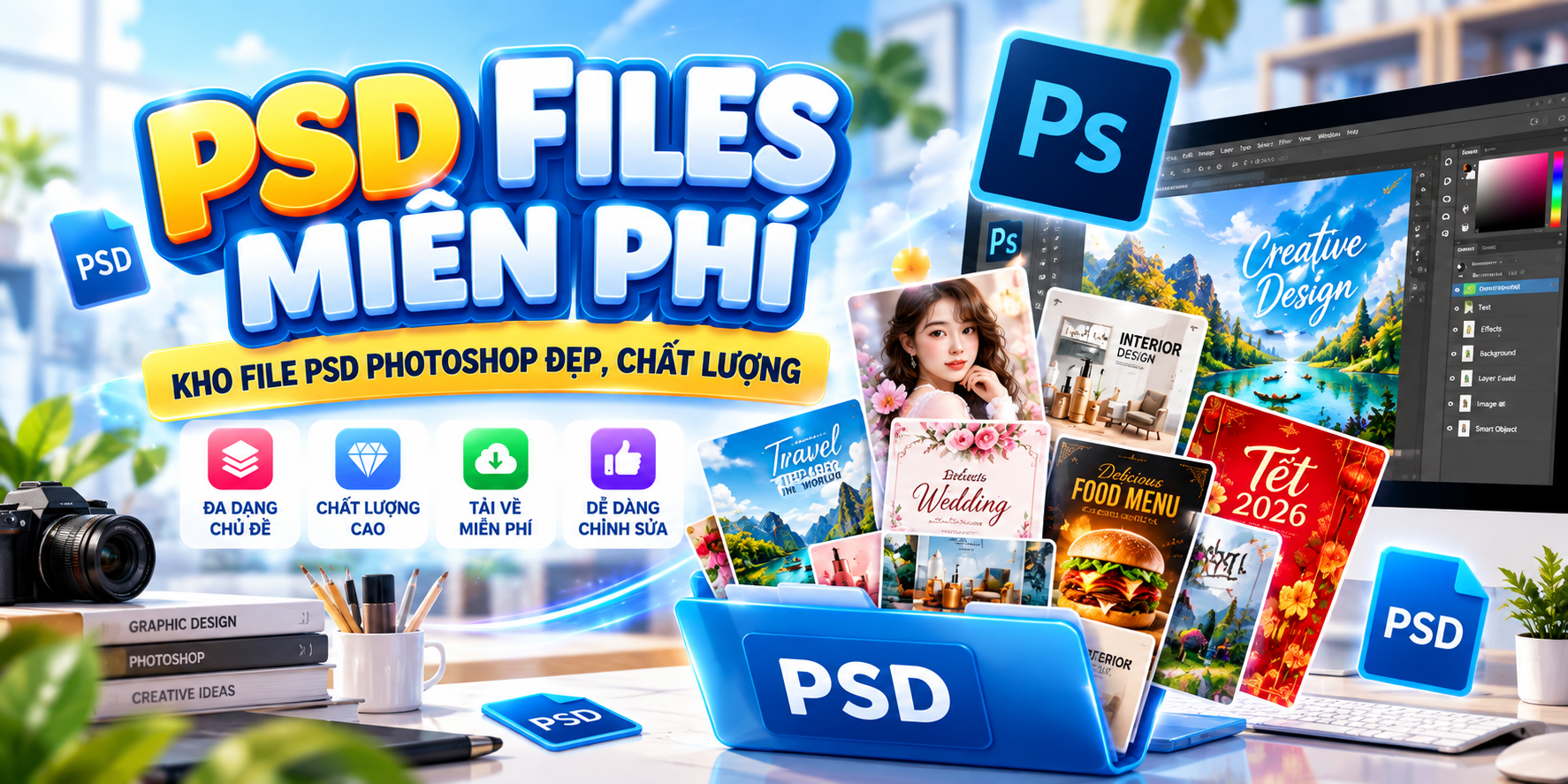 PSD Files Miễn Phí – Kho File PSD Photoshop Đẹp, Chất Lượng